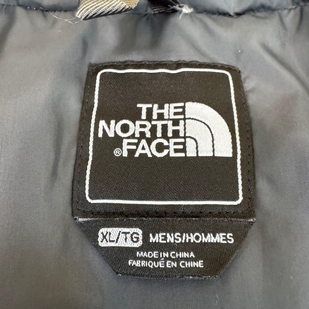 ノースフェイス ダウンベスト 海外限定 カラー ネイビー グレー メンズ XL