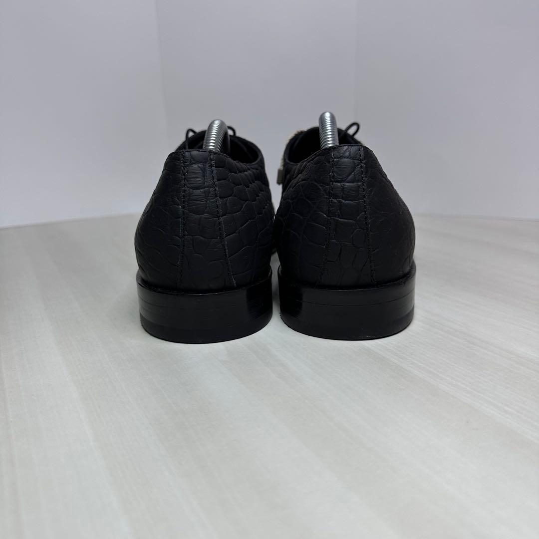 新品未使用☆giovanni conti☆革靴☆クロコ型押し☆ブラック☆41