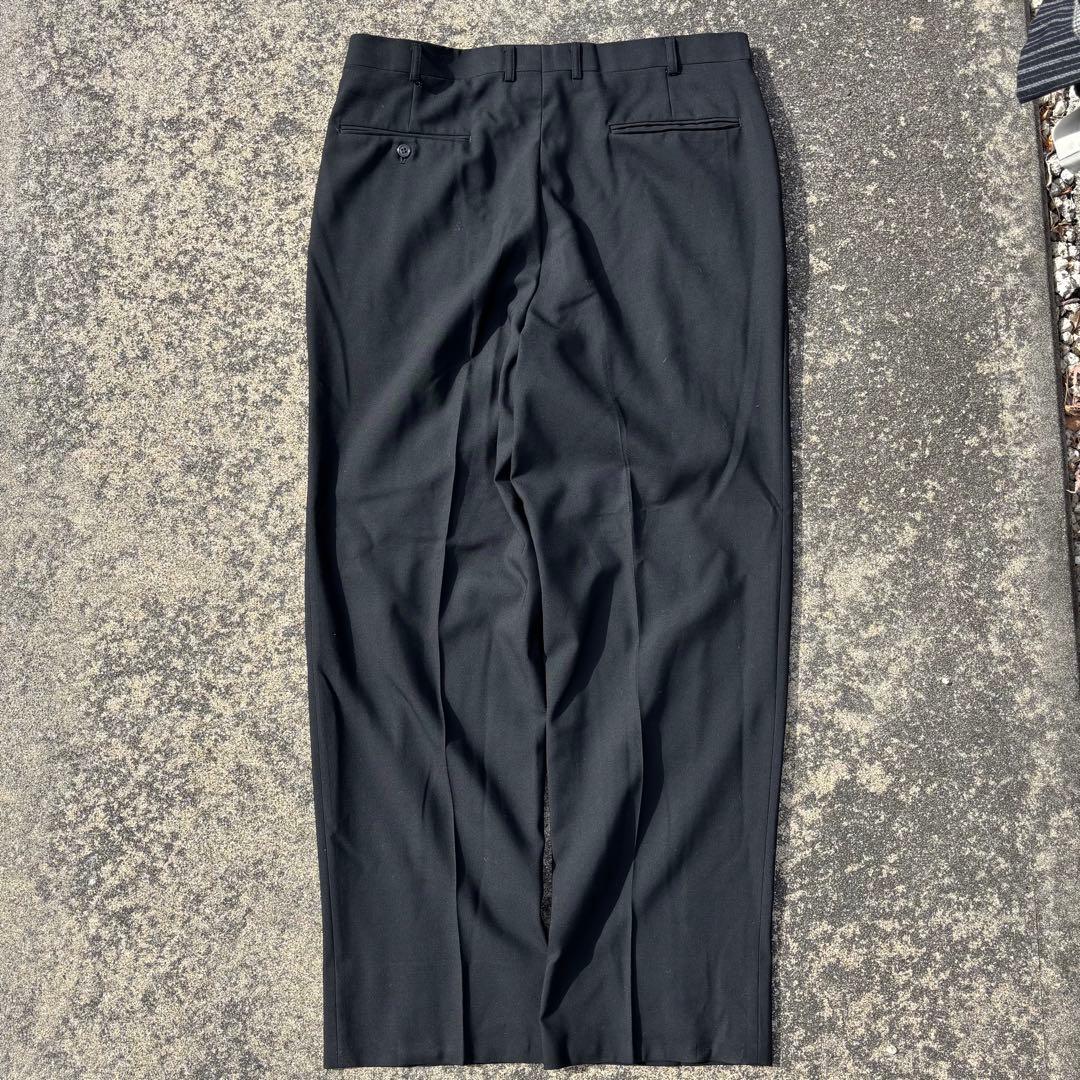 90s YVES SAINT LAURENT ワイドスラックス　ウールギャバ