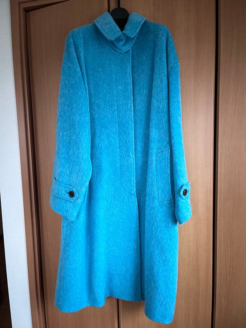 【年末年始限定お値下げ】ウールモヘヤシャギーバルカラーコート サイズ38
