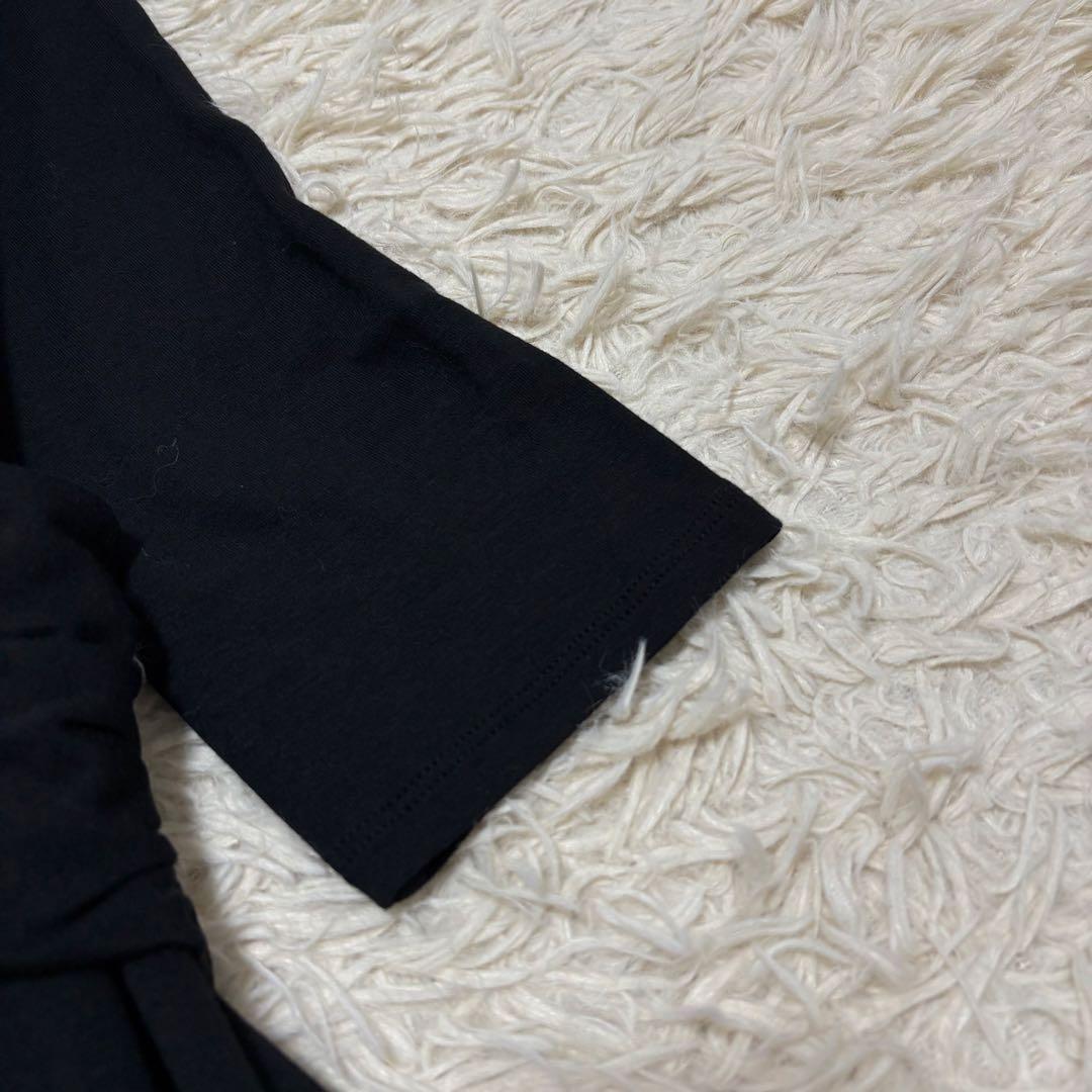 マックスマーラ　最高級白タグ　カシュクール　ショールデザインワンピース　黒　38