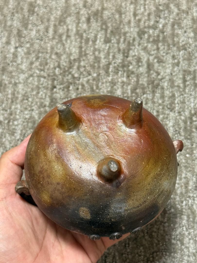 備前焼 獅子摘 三足 香炉 香道具茶道具文房具仏教美術