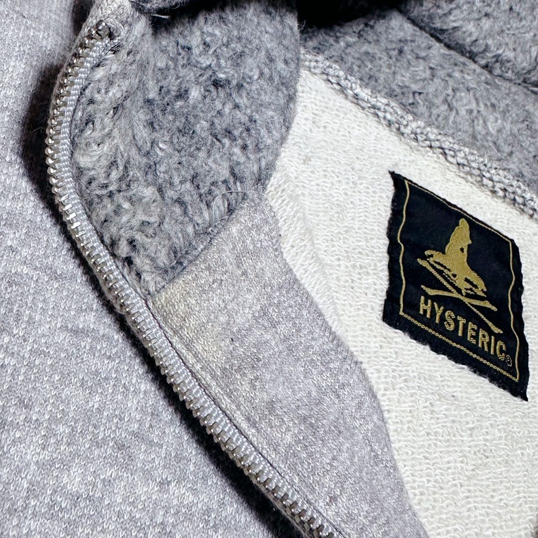 ヒステリックグラマー ヒスガール スカル 切り替え パーカー ジャケット ウール