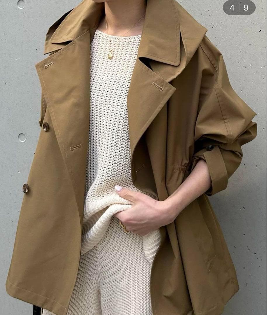 【極美品】Chaosカオス/VACHEMENT 別注 ショートトレンチコート