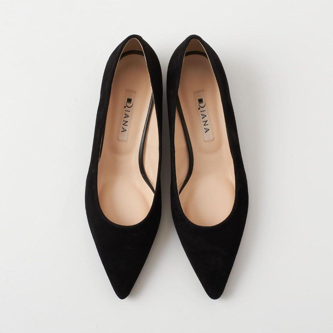 K*様 【新品未使用】ダイアナ DIANA ローヒール フラットパンプス ブラッ
