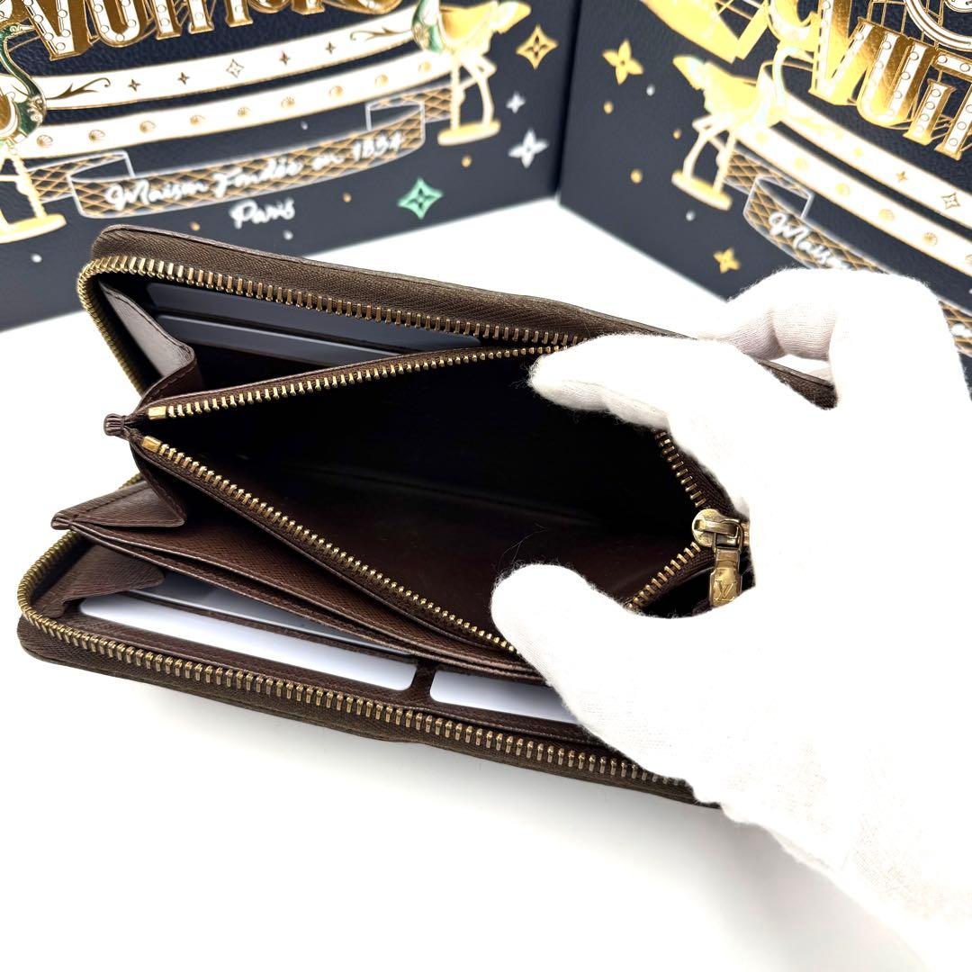 ルイヴィトン ジッピーウォレット ダミエ エベヌ ラウンドファスナー 長財布
