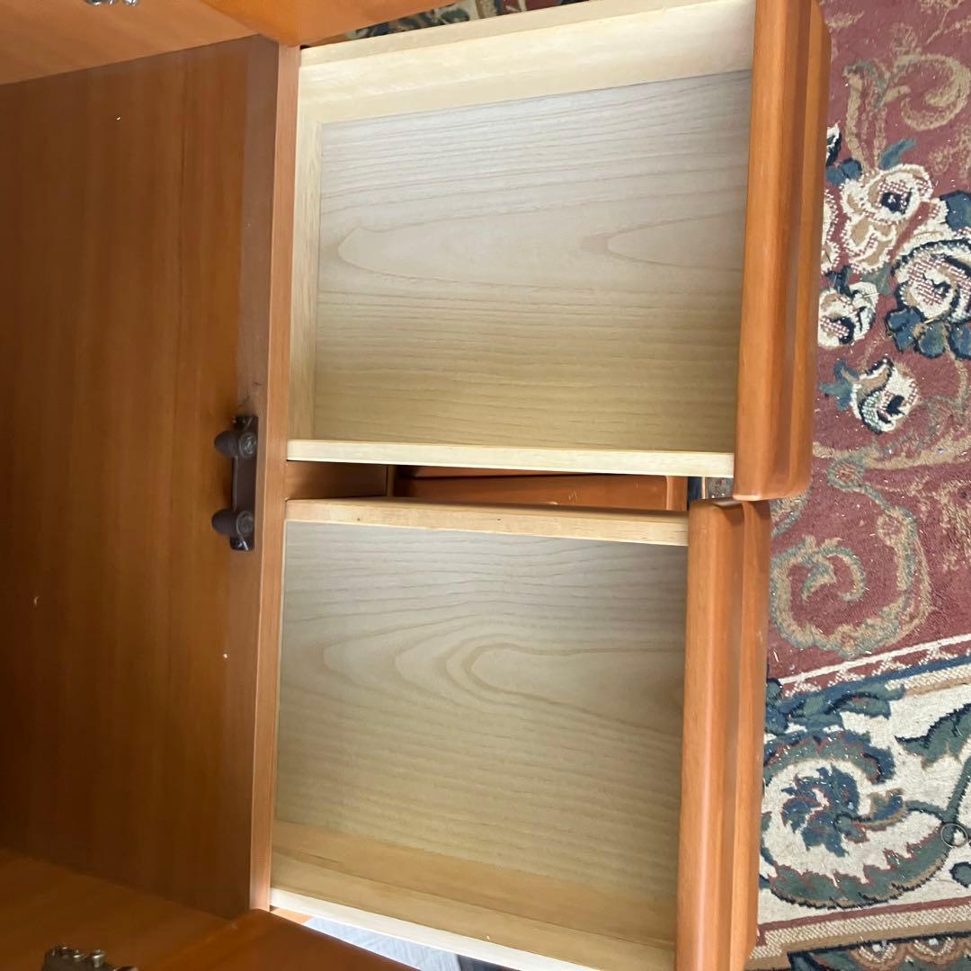 昭和レトロ 古家具 ガラス戸 木製 食器棚 カップボード キャビネット 飾り棚