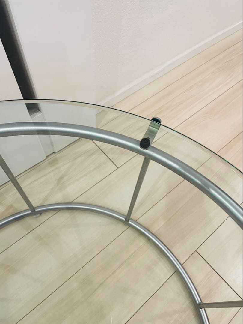 美品 HUKLA フクラ　TMRB リビングテーブル　ガラステーブル