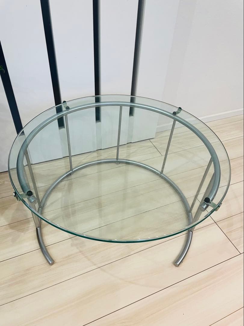 美品 HUKLA フクラ　TMRB リビングテーブル　ガラステーブル