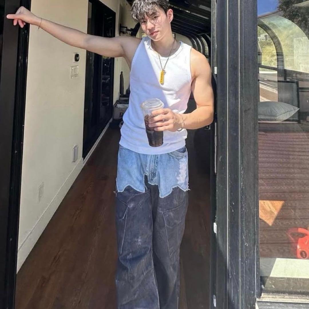 ANDERSON BELL denim printed cargo デニム　28