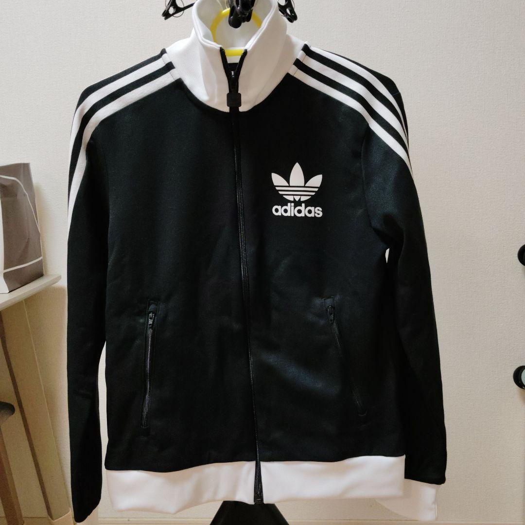 adidasベッケンバウアートラックジャケット黒/白　Ｓ ほぼ新品