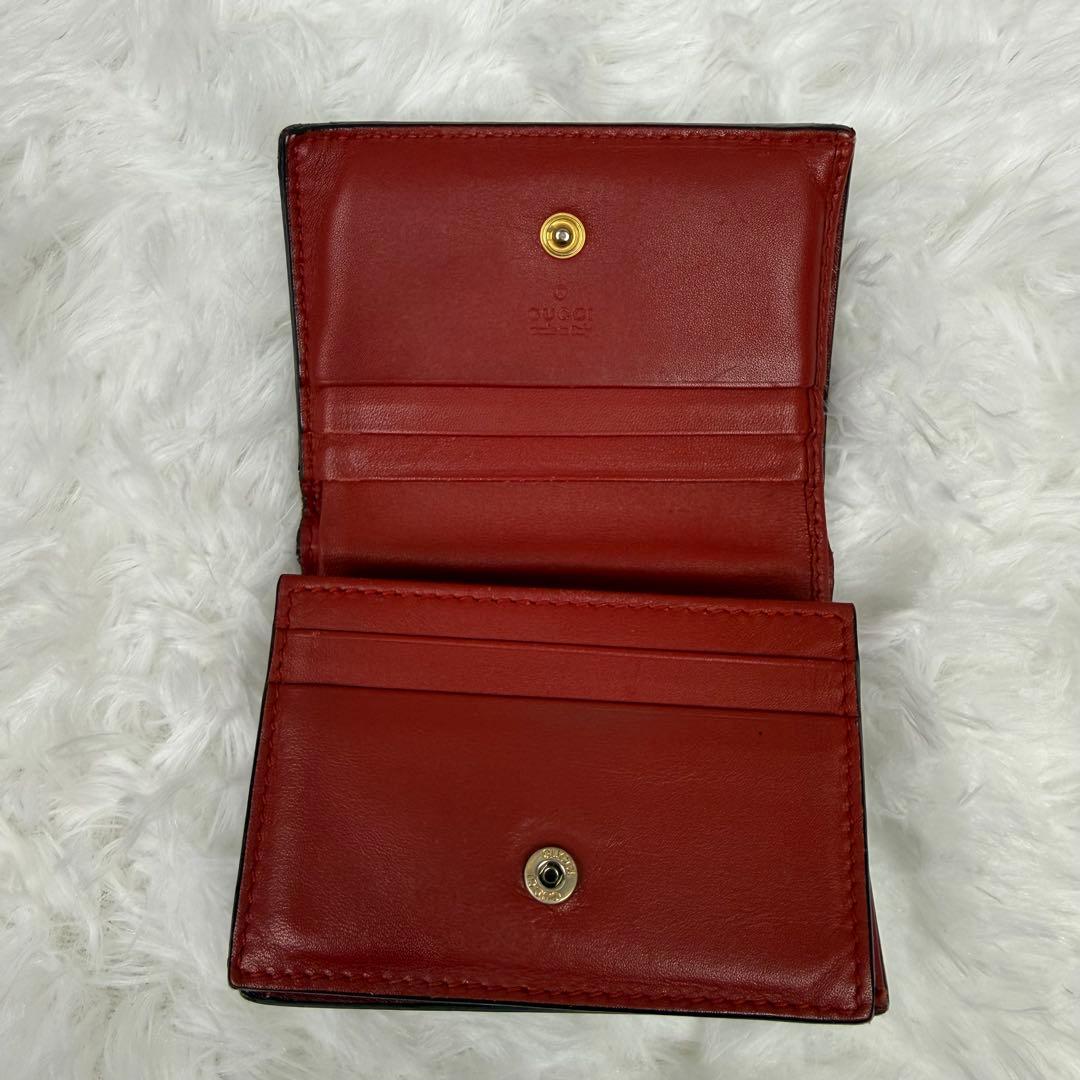 GUCCI チェリー GGスプリーム 二つ折り財布 レッド コンパクトウォレット