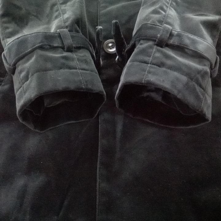 良品 Paul Smith ポールスミス ベロア トレンチコート M 黒 別珍