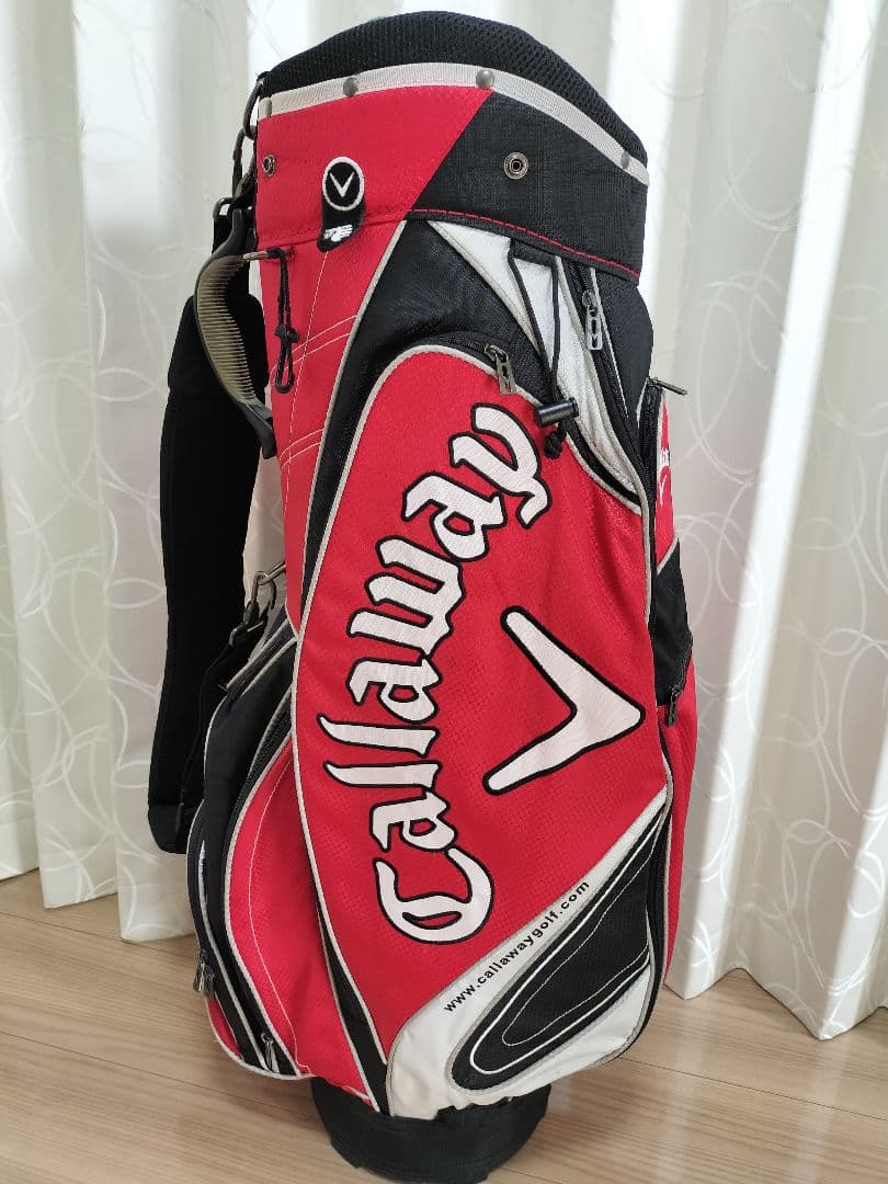【美品】Callaway キャディバッグ 赤黒