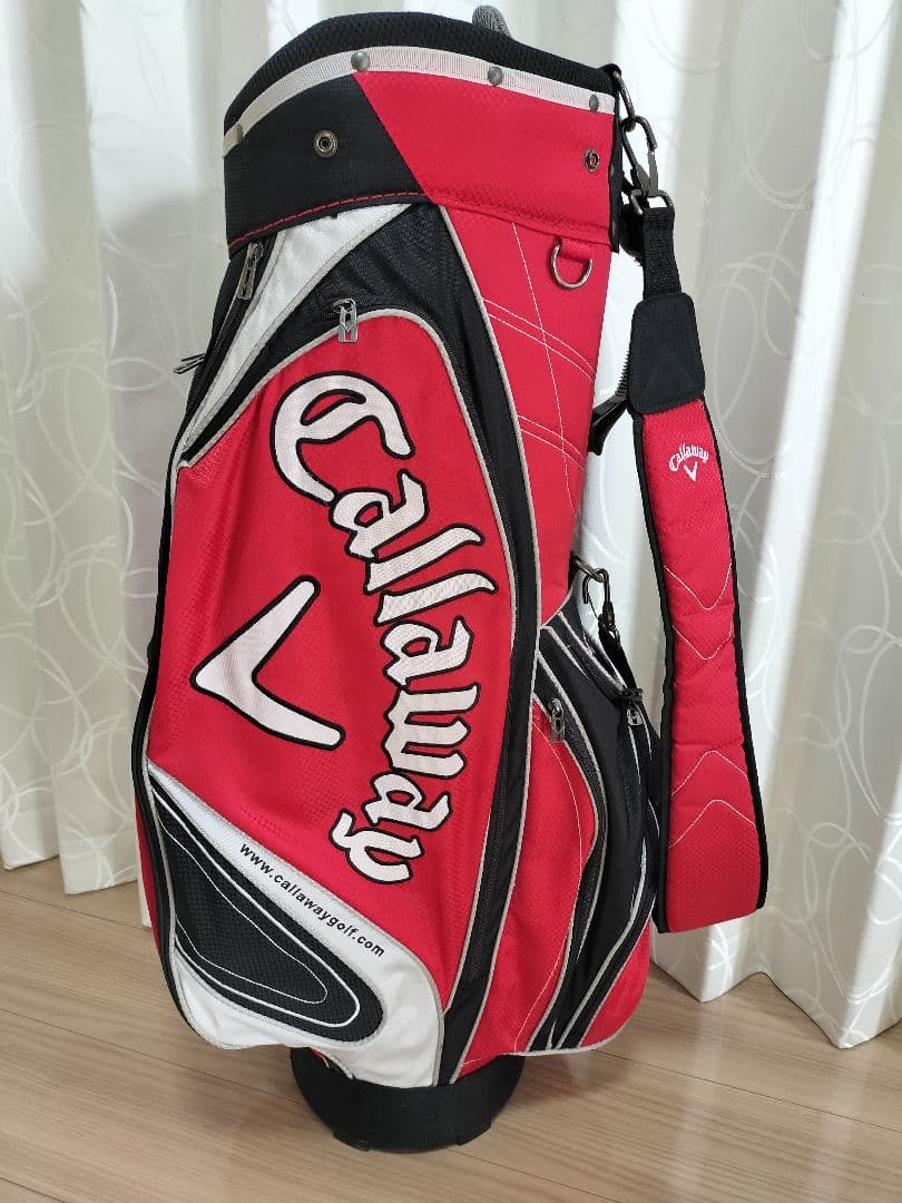 【美品】Callaway キャディバッグ 赤黒