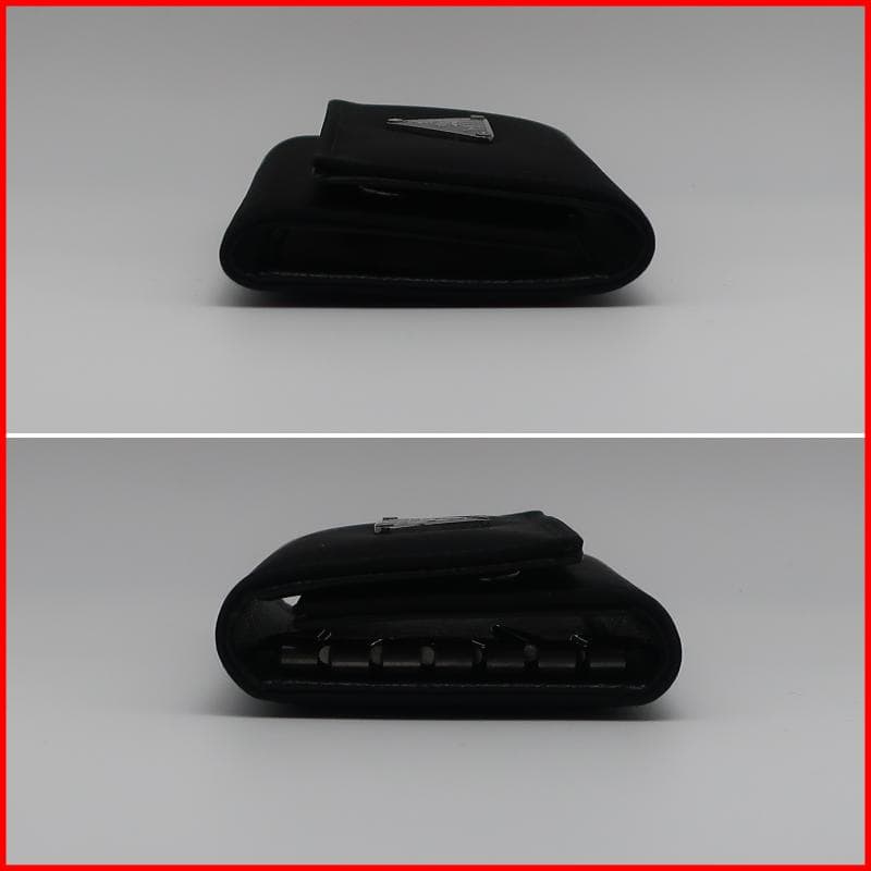 正規品 プラダ PRADA ６連キーケース 三角ロゴプレート ナイロン レザー