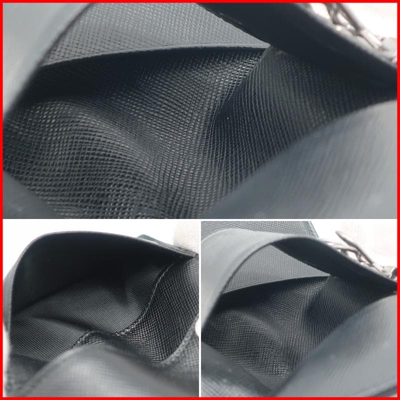 正規品 プラダ PRADA ６連キーケース 三角ロゴプレート ナイロン レザー