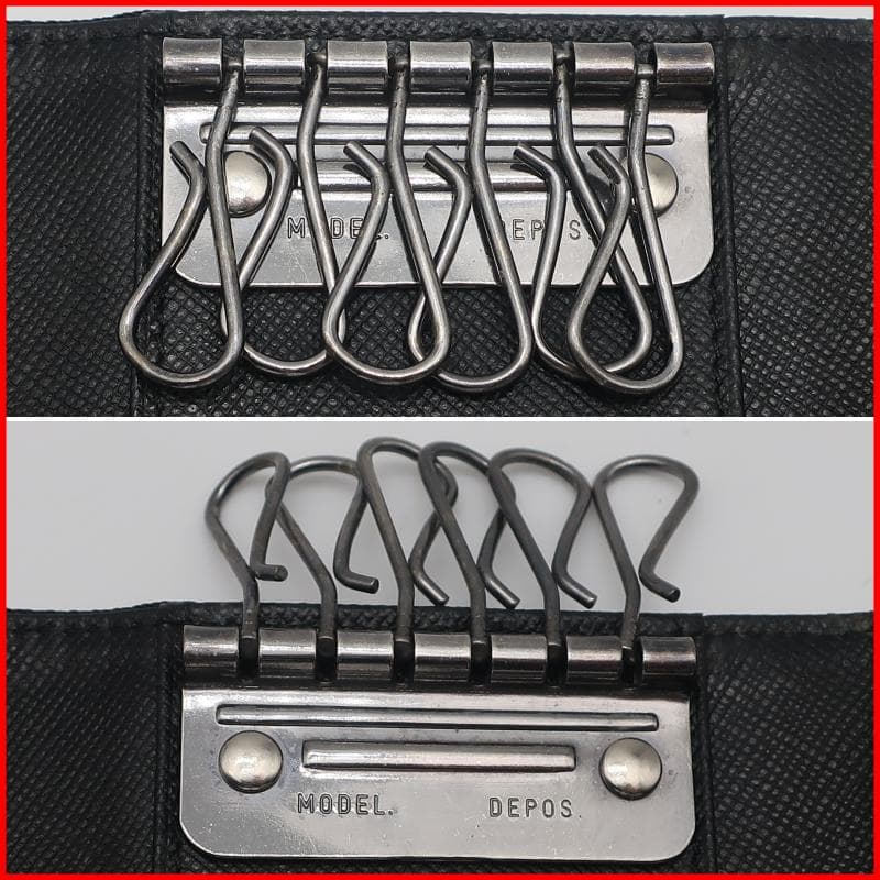 正規品 プラダ PRADA ６連キーケース 三角ロゴプレート ナイロン レザー