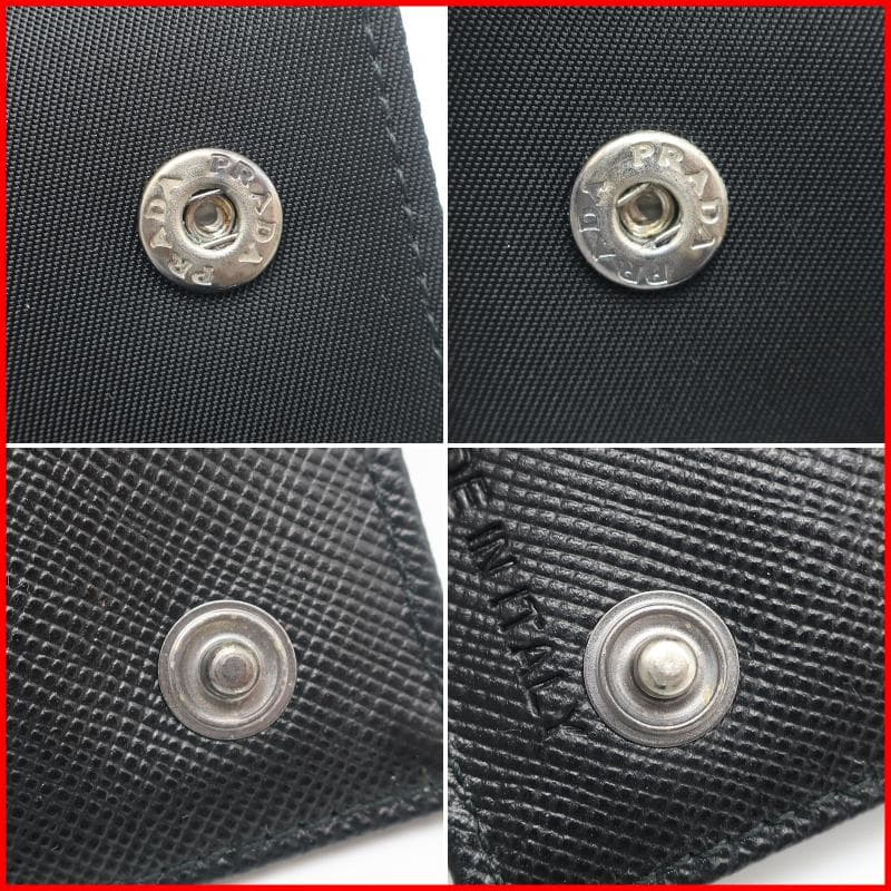 正規品 プラダ PRADA ６連キーケース 三角ロゴプレート ナイロン レザー