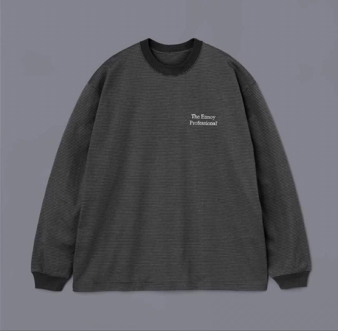 ENNOY L/S Border T-Shirts ブラック ロンT エンノイ