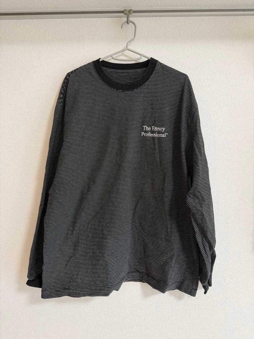 ENNOY L/S Border T-Shirts ブラック ロンT エンノイ
