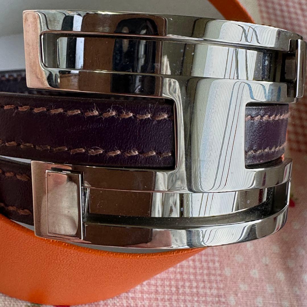 再お値下げ^ ^ 美品！！　エルメス　バングル　パープル　紫