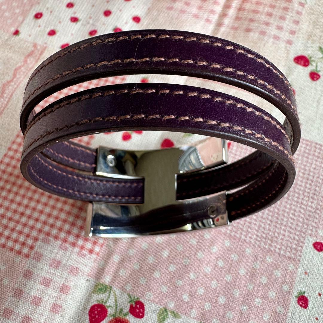 再お値下げ^ ^ 美品！！　エルメス　バングル　パープル　紫