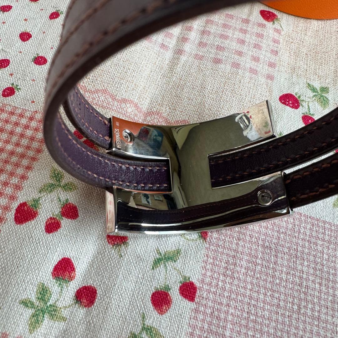 再お値下げ^ ^ 美品！！　エルメス　バングル　パープル　紫