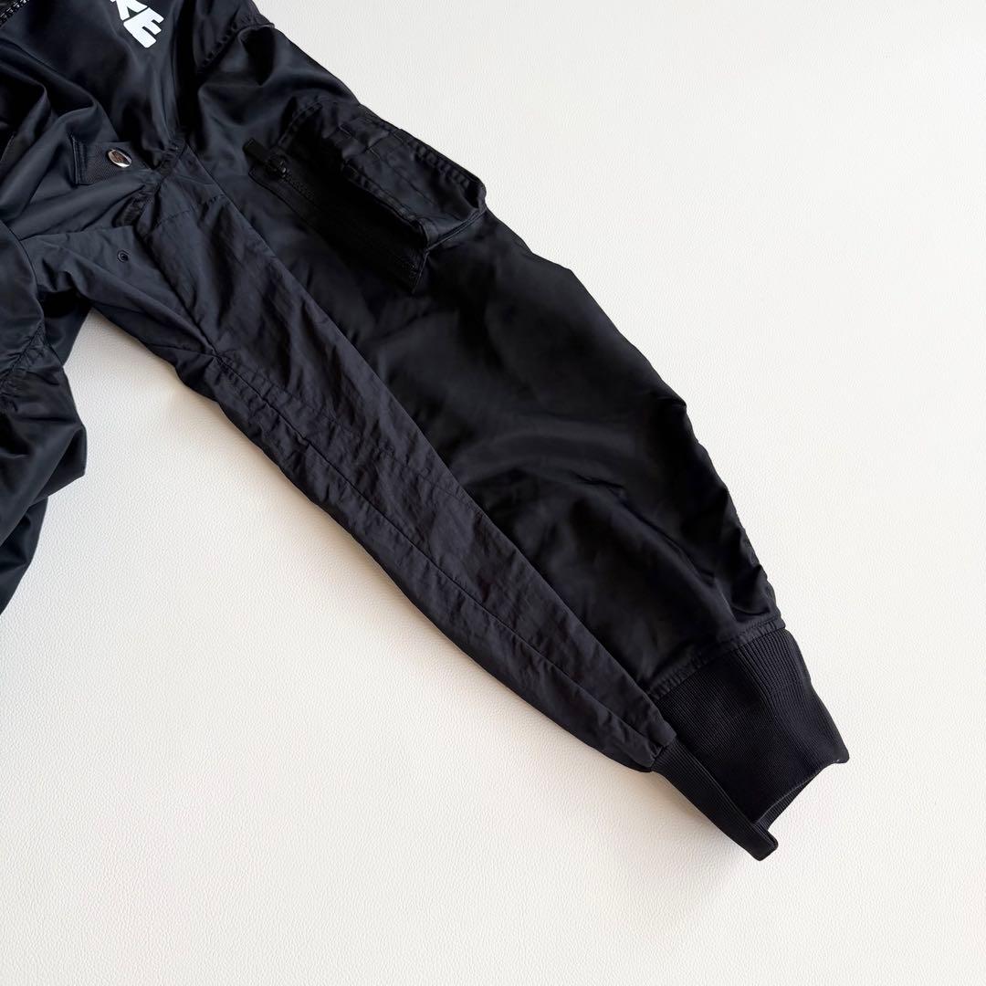 【ナイキ × サカイ】 ドッキング フーデッドブルゾン ジャケット XS 黒