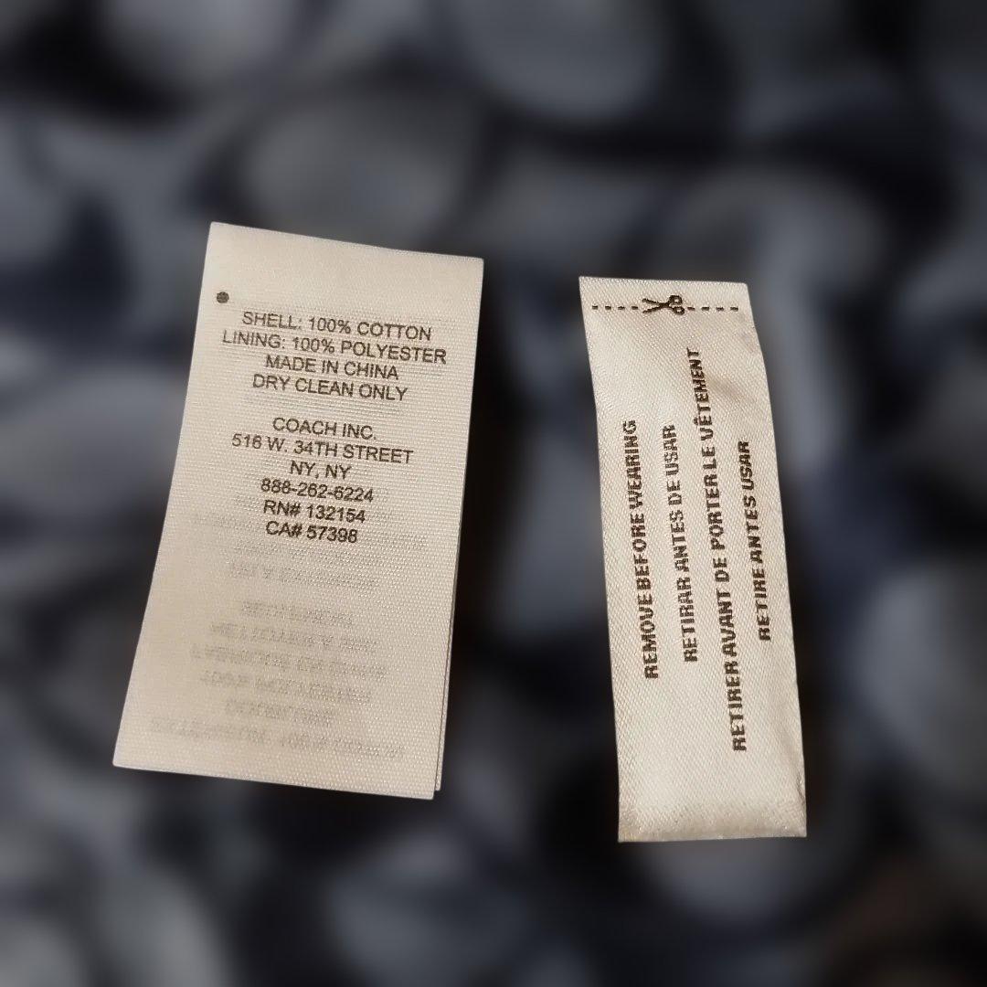 【COACH】コーチ トレンチコート/ネイビー/総柄裏地/シグネチャー/M