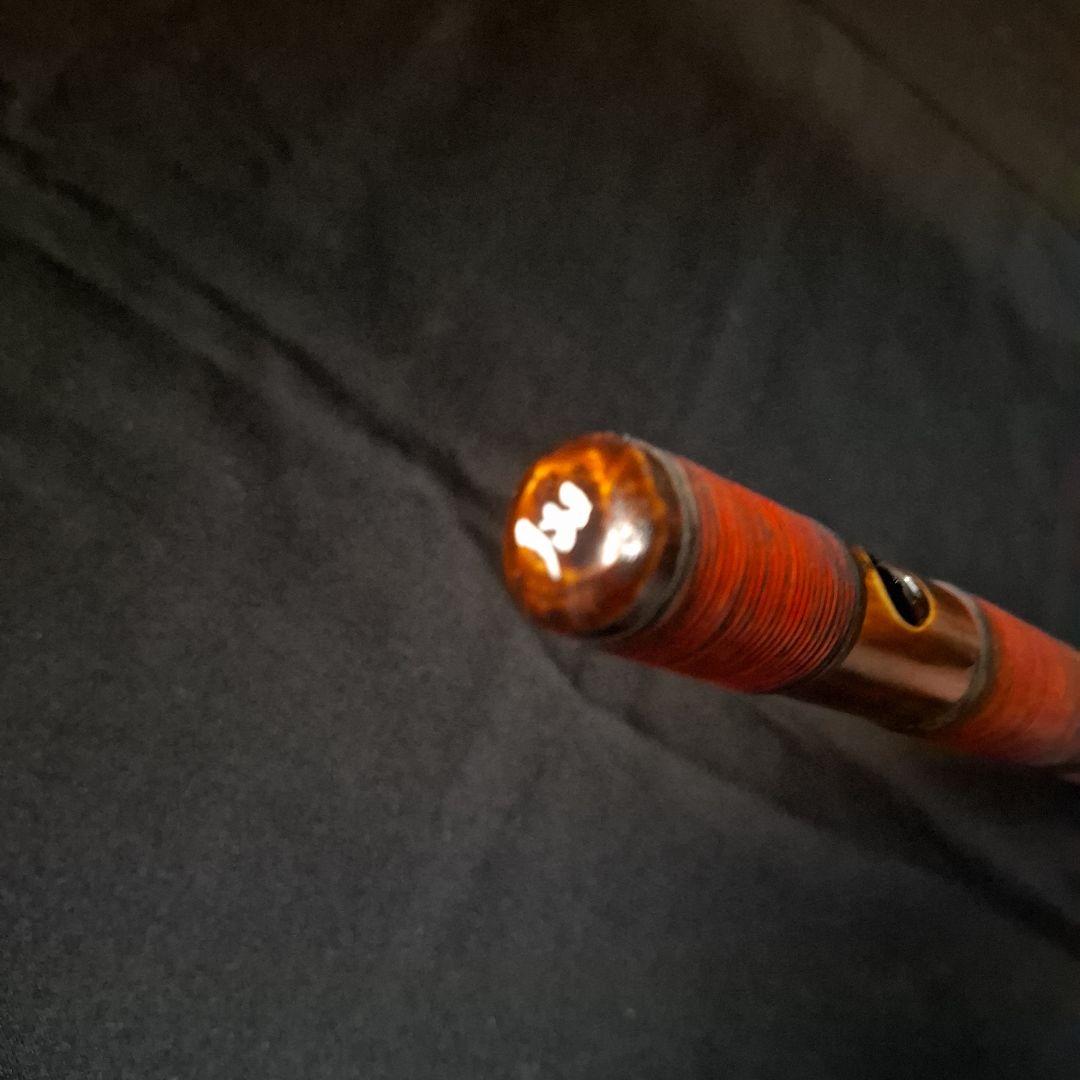 篠笛　古典調　7穴　5本調子　燻風仕上げ　総巻き　超鐵仕様