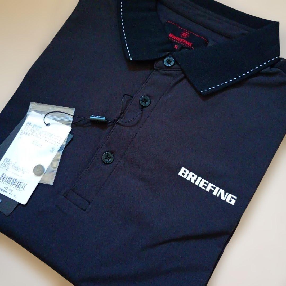 新品！ブリーフィングサイドラインロゴBRIEFING ブラック ポロシャツ