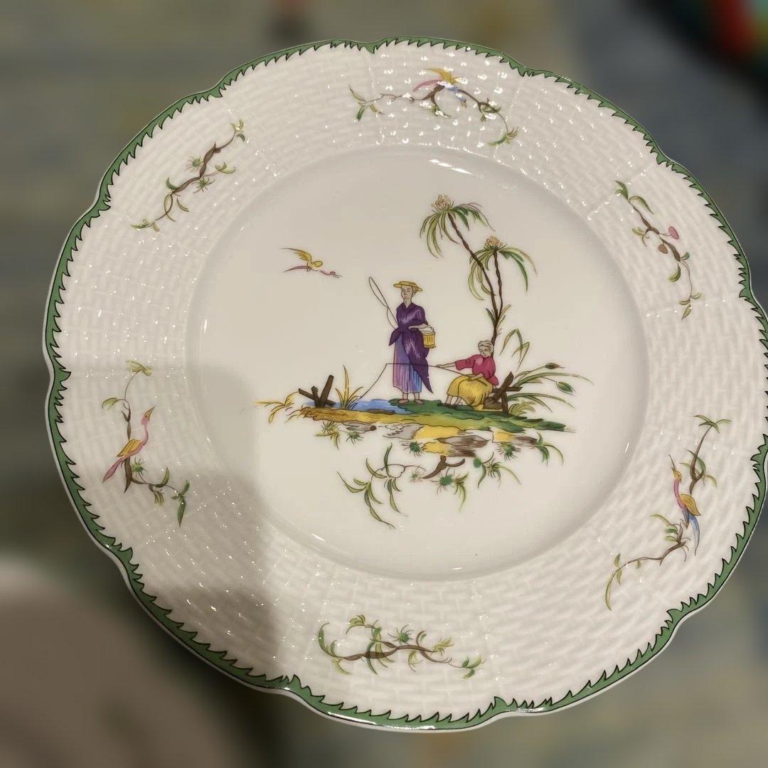 RAYNAUD花と人物の絵柄 陶磁器皿セット