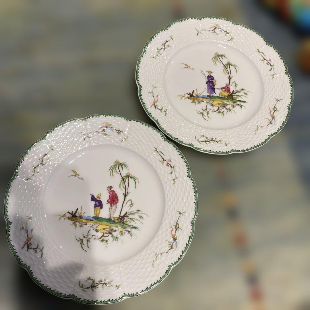 RAYNAUD花と人物の絵柄 陶磁器皿セット