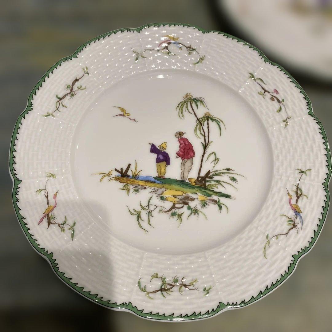 RAYNAUD花と人物の絵柄 陶磁器皿セット