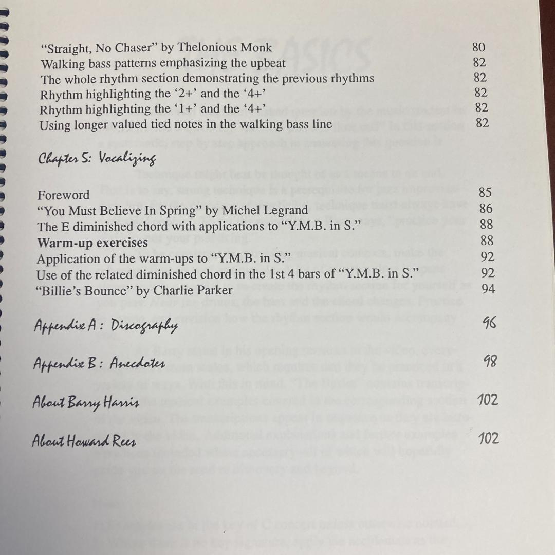 バリーハリス ワークショップビデオ Part１