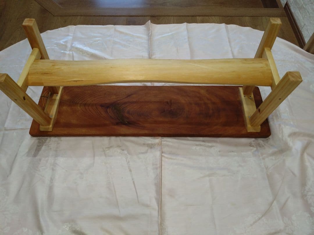 欅一枚板のベンチ75　Haru❕❕長寿のケヤキの杢目が綺麗に出ております。