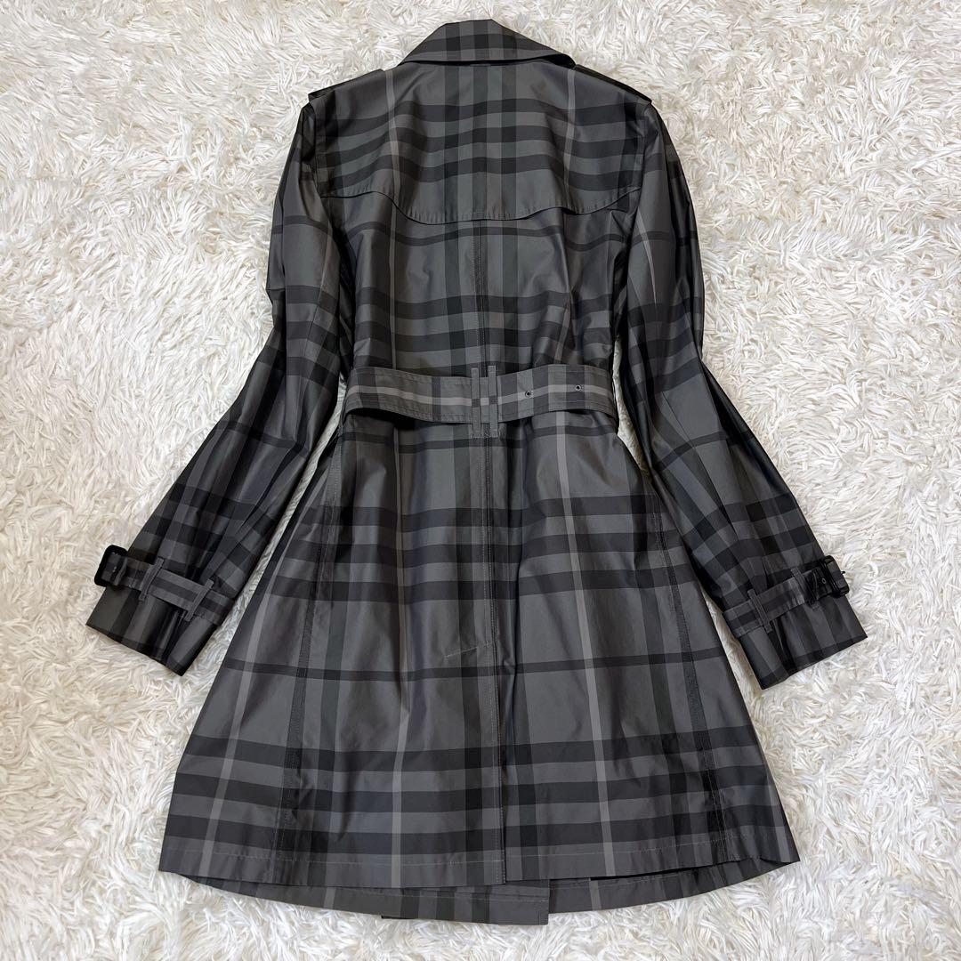 《未使用級✨極美品》バーバリーロンドン シャドウチェック グレー トレンチコート