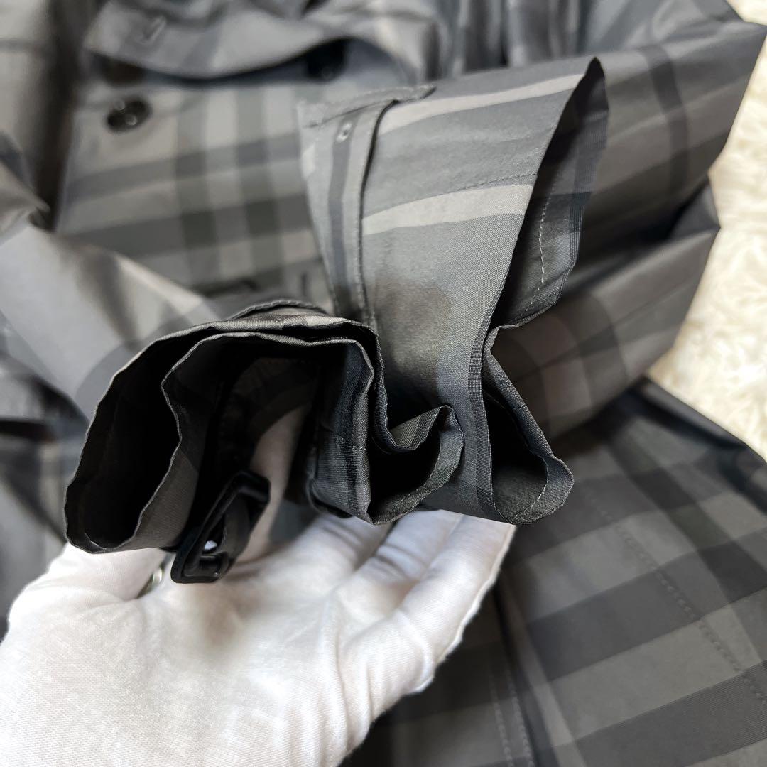 《未使用級✨極美品》バーバリーロンドン シャドウチェック グレー トレンチコート