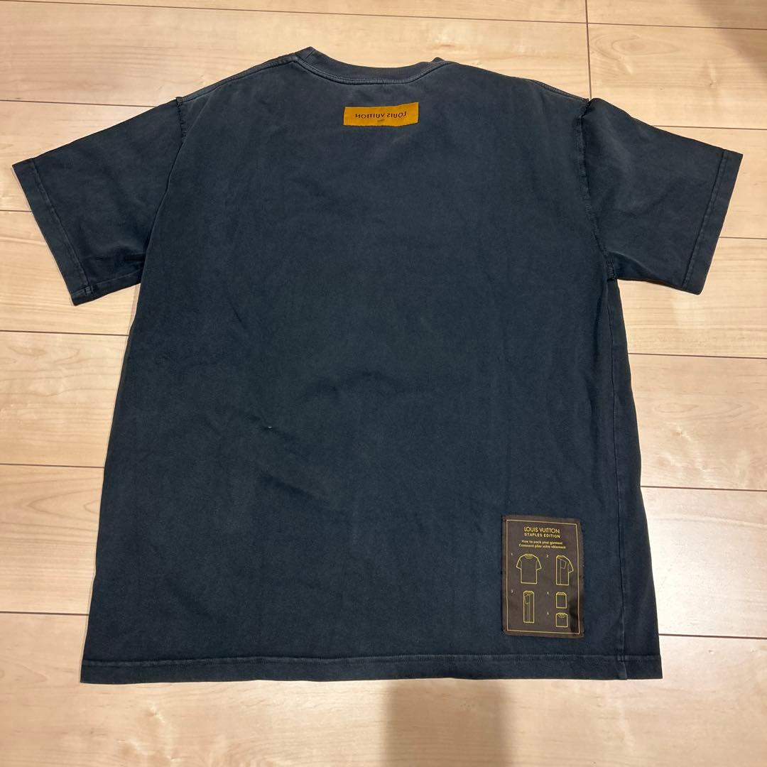 ヴィトン　インサイドアウト　ロゴ　タグ　Tシャツ　ステープル　反転　ダメージ