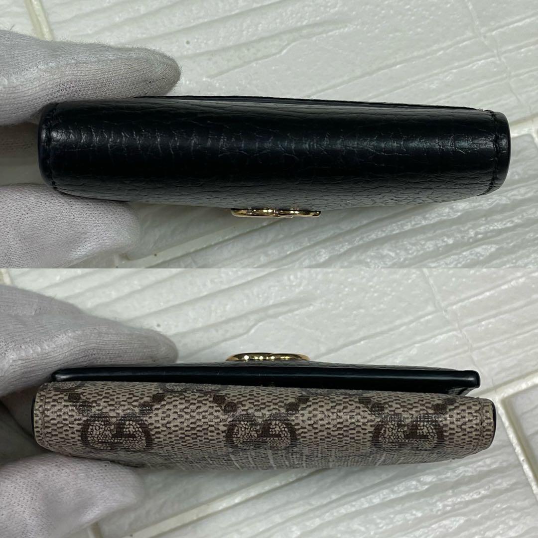 ✨極美品✨ GUCCI キーケース マーモント GGスプリーム 6連 黒 付属品