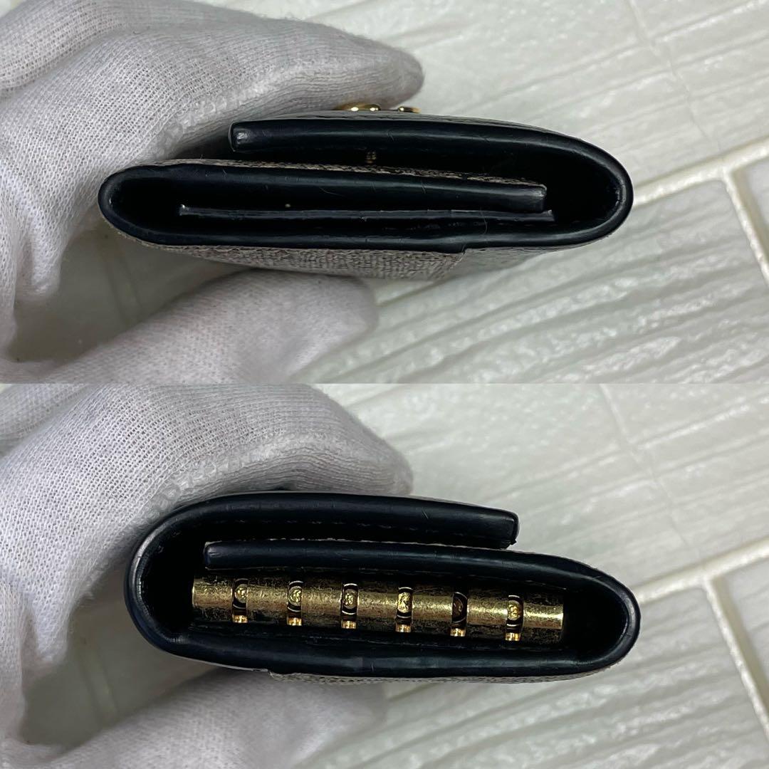 ✨極美品✨ GUCCI キーケース マーモント GGスプリーム 6連 黒 付属品