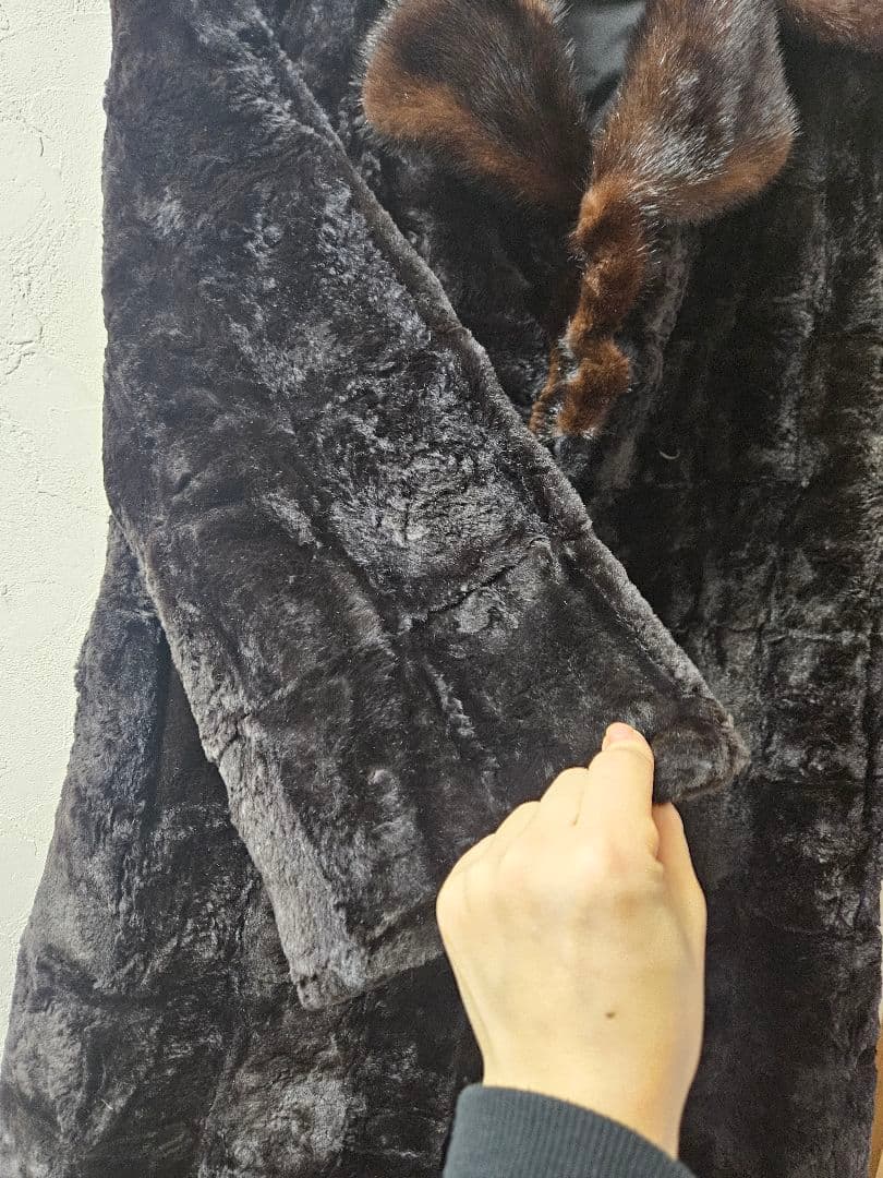 訳あり…三越 Palody リアルミンクファー ロングコート 艶やかな光沢