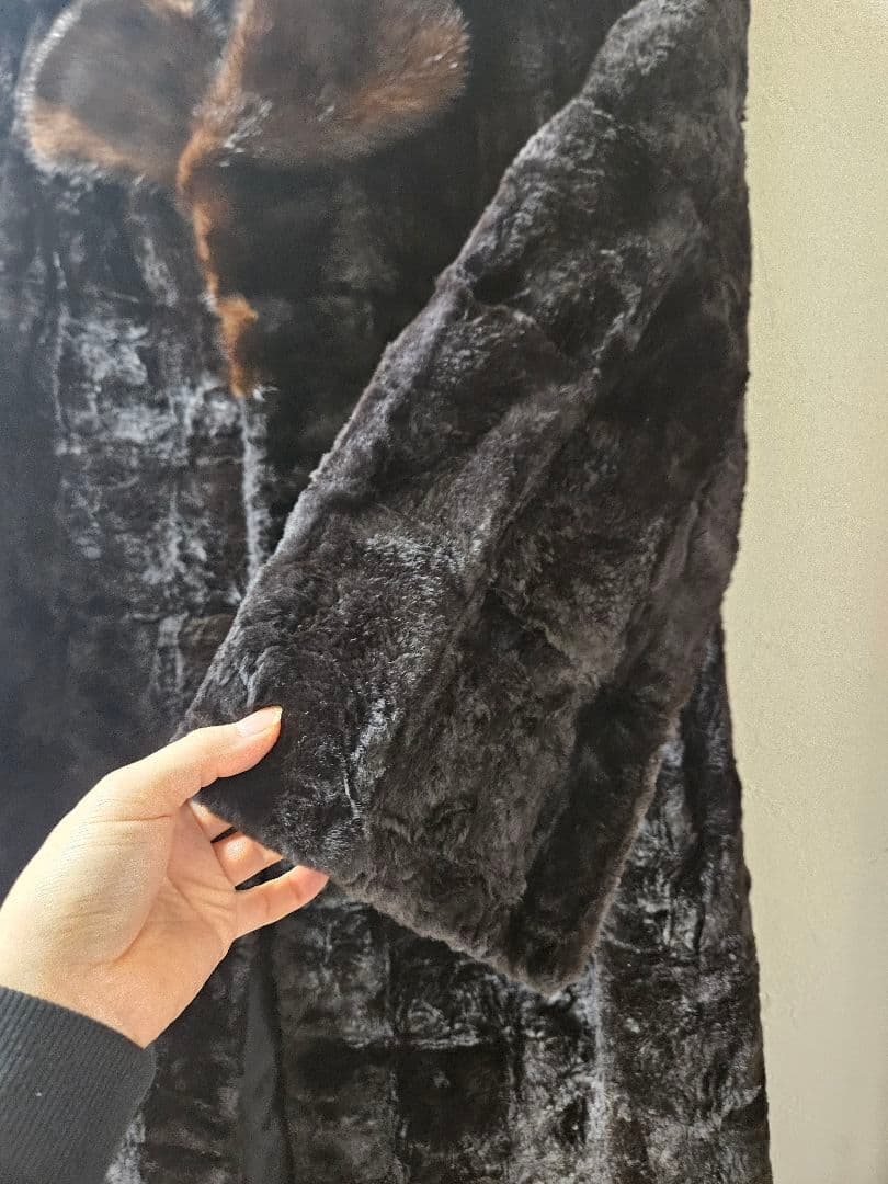 訳あり…三越 Palody リアルミンクファー ロングコート 艶やかな光沢