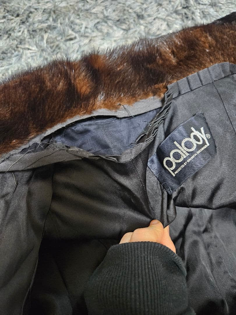 訳あり…三越 Palody リアルミンクファー ロングコート 艶やかな光沢