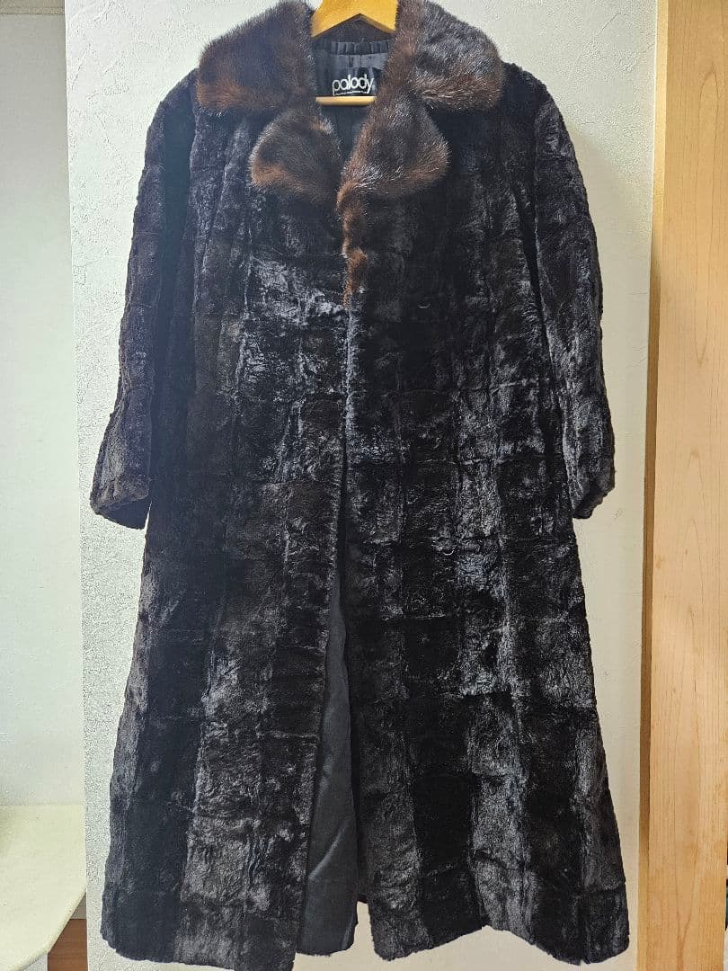 訳あり…三越 Palody リアルミンクファー ロングコート 艶やかな光沢
