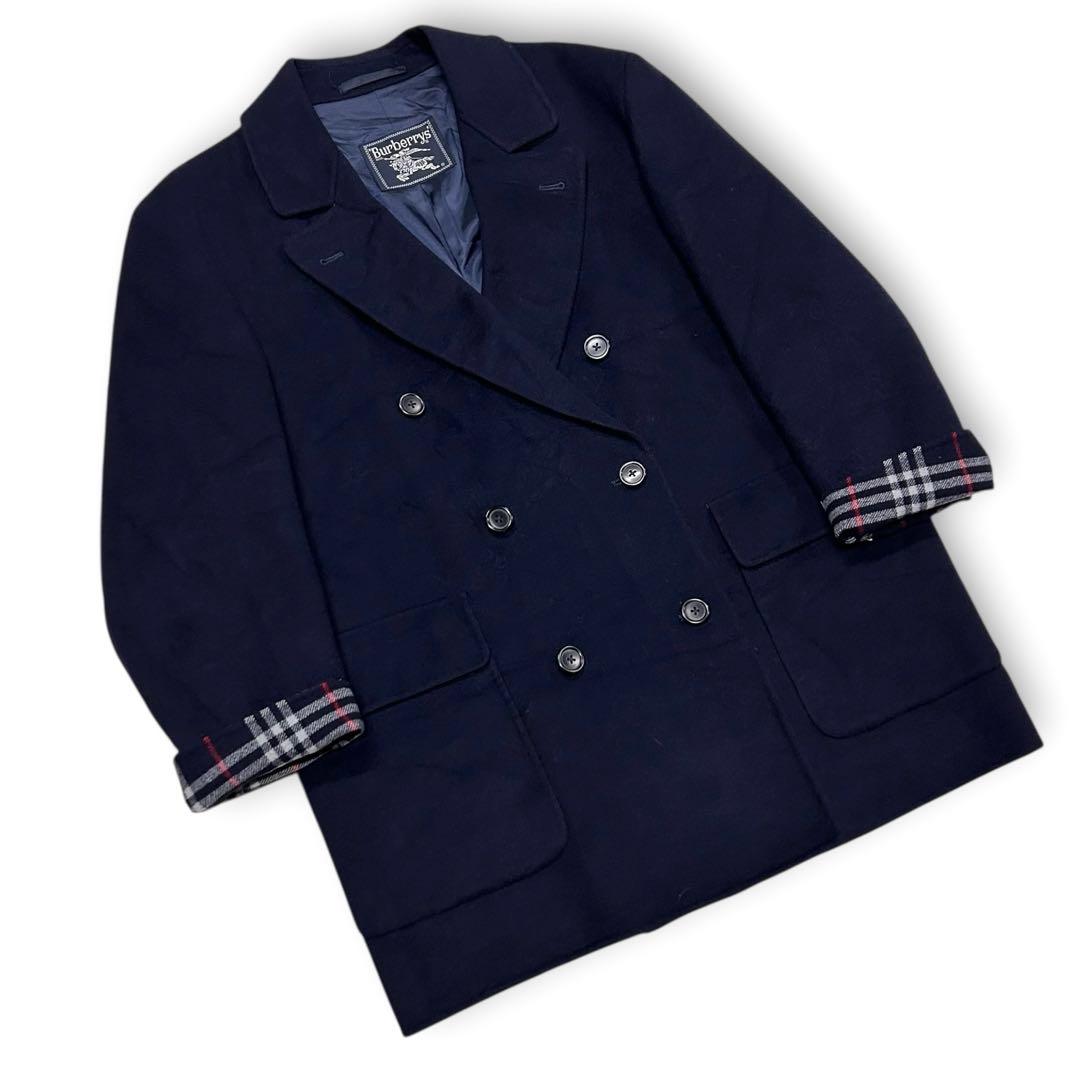 90s Burberrys ノバチェック バーバリー Pコート ウールジャケット