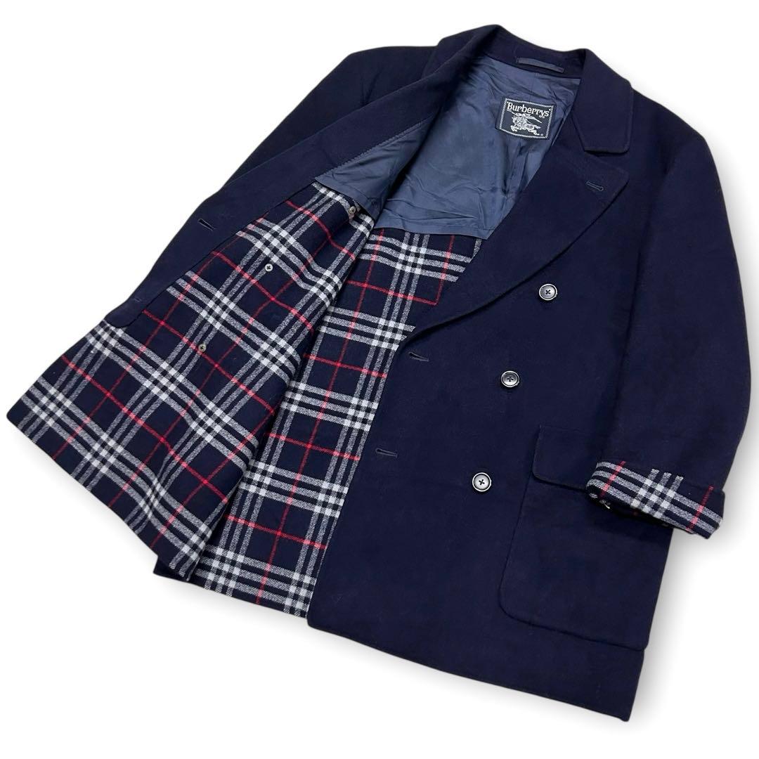 90s Burberrys ノバチェック バーバリー Pコート ウールジャケット