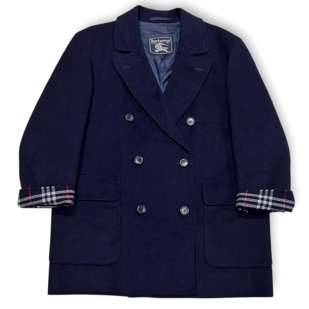 90s Burberrys ノバチェック バーバリー Pコート ウールジャケット