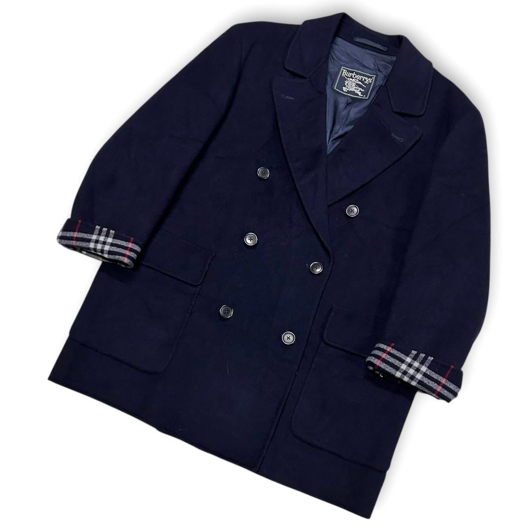 90s Burberrys ノバチェック バーバリー Pコート ウールジャケット